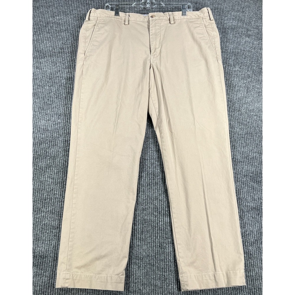 Polo Ralph Lauren Pants Mens 38x30 Beige Chino Stretch Straight Fit Comfort
